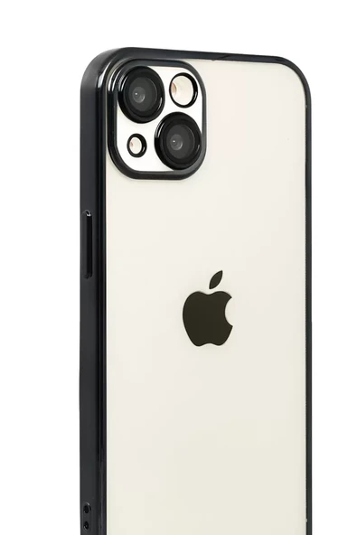 Newface Apple iPhone 15 Razer Lensli Silikon - Siyah - Resim 2