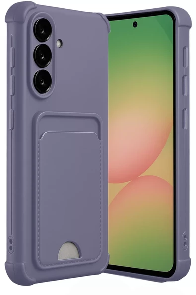 Newface Samsung Galaxy A36 Kılıf Kelvin Kartvizitli Silikon - Lila ürün görseli 1