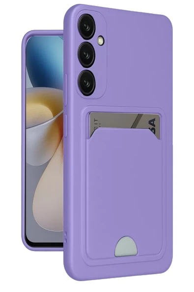 Newface Samsung Galaxy A26 Kılıf Kelvin Kartvizitli Silikon - Lila ürün görseli 1