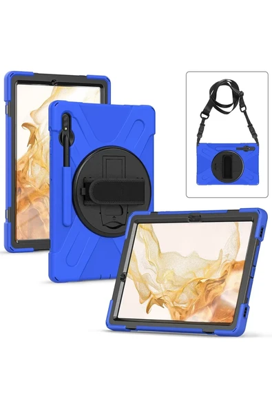 Newface Samsung Galaxy T737 Tab S7 FE 12.4 Kılıf Amazing Tablet Kapak - Mavi ürün görseli 1