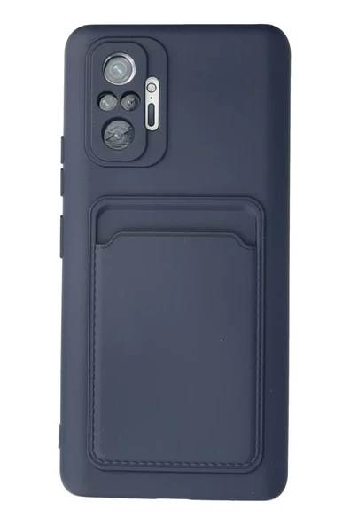 Newface Xiaomi Redmi Note 10 Pro Kılıf Kelvin Kartvizitli Silikon - Lacivert ürün görseli 1