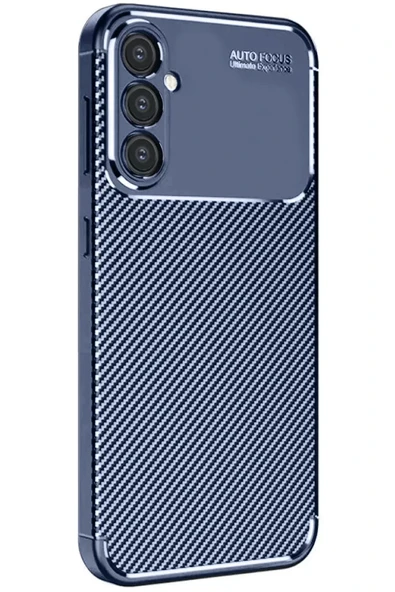 Newface Samsung Galaxy A56 Kılıf Auto Focus Karbon Kapak - Lacivert ürün görseli 1