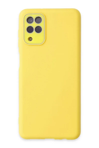 Newface Samsung Galaxy A22 Kılıf Lansman Glass Kapak - Sarı ürün görseli 1