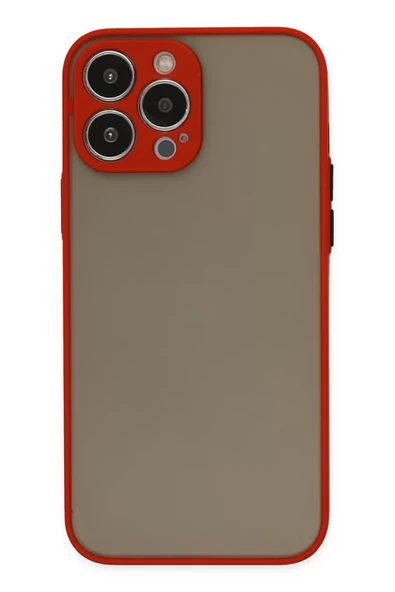 Newface Apple iPhone 14 Pro Max Kılıf Montreal Silikon Kapak - Kırmızı ürün görseli 1