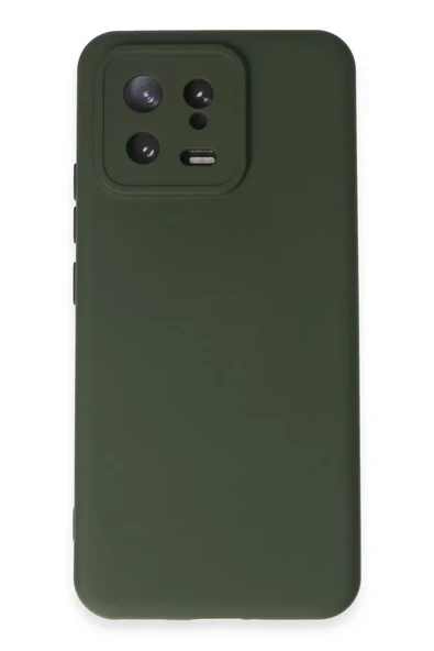 Newface Xiaomi Mi 13 Kılıf Nano içi Kadife Silikon - Koyu Yeşil ürün görseli 1
