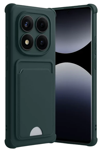 Newface Xiaomi Redmi Note 14 Pro 4G Kelvin Kartvizitli Silikon - Koyu Yeşil ürün görseli 1