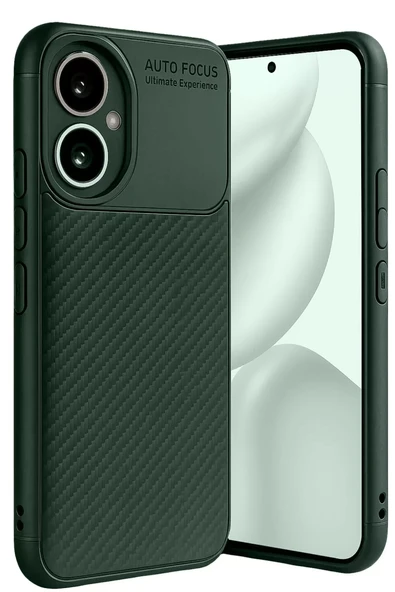 Newface Honor 400 Kılıf Auto Focus Karbon Kapak - Koyu Yeşil ürün görseli 1