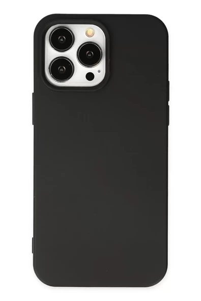Newface Apple iPhone 15 Pro Kılıf Nano içi Kadife Silikon - Siyah ürün görseli 1