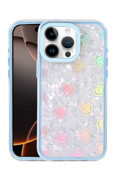 Newface Apple iPhone 14 Pro Max Lumi Desenli Kapak - Mavi ürün görseli 1