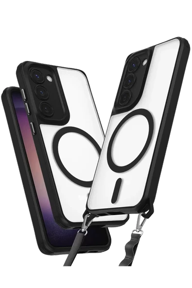 Newface Samsung Galaxy S23 Plus Kılıf Enka Magsafe Silikon Kılıf - Siyah ürün görseli 1
