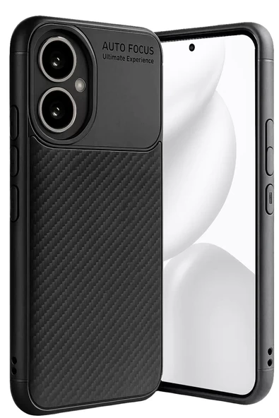 Newface Honor 400 Kılıf Auto Focus Karbon Kapak - Siyah ürün görseli 1