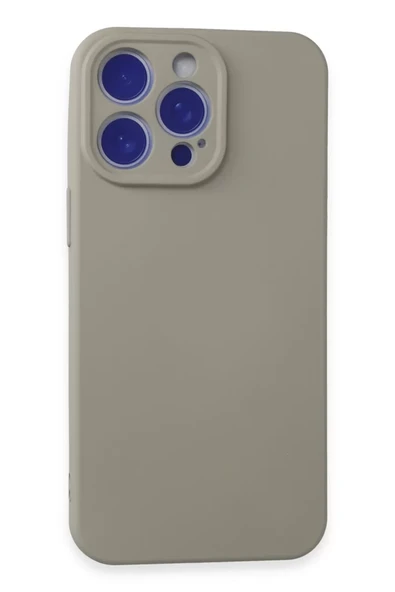 Newface Apple iPhone 15 Pro Max Kılıf Nano içi Kadife Silikon - Titan Gri ürün görseli 1