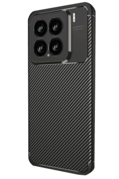 Newface Xiaomi Mi 15 Kılıf Auto Focus Karbon Kapak - Siyah ürün görseli 1
