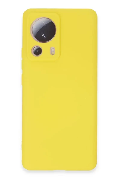Newface Xiaomi Mi 13 Lite Kılıf Nano içi Kadife Silikon - Sarı ürün görseli 1