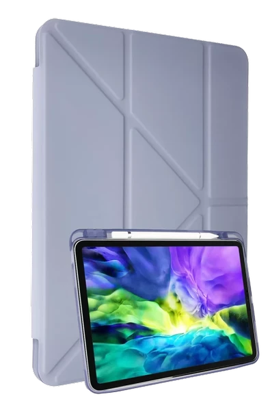 Newface Samsung Galaxy P610 Tab S6 Lite 10.4 Kılıf Kalemlikli Mars Tablet Kılıfı - Lila ürün görseli 1