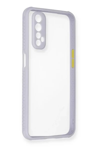 Newface Realme 7 Kılıf Miami Şeffaf Silikon - Lila ürün görseli 1