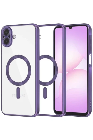 Newface Samsung Galaxy A07 4G Kross Magneticsafe Kapak - Mor ürün görseli 1