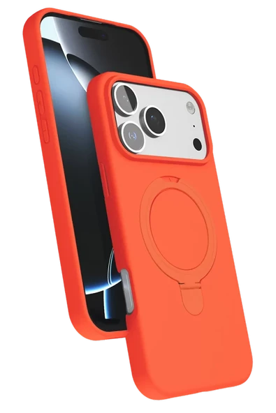 Newface Apple iPhone 17 Pro Max Regal Magsafe Standlı Kapak - Turuncu ürün görseli 1