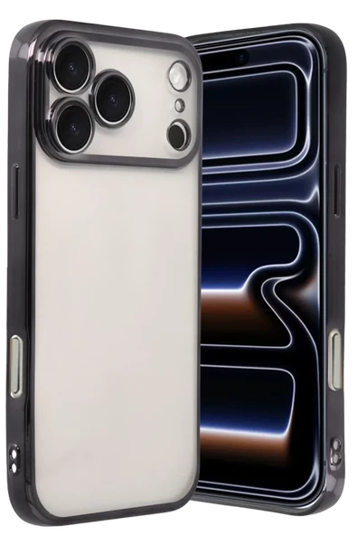 Newface Apple iPhone 17 Pro Max Razer Lensli Silikon - Siyah ürün görseli 1