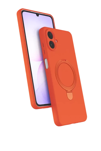 Newface Samsung Galaxy A07 4G Regal Magsafe Standlı Kapak - Turuncu ürün görseli 1