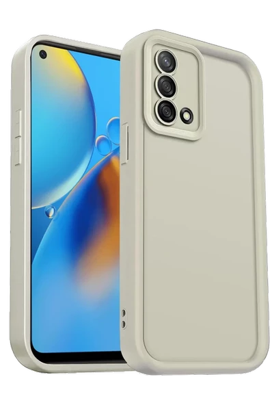 Newface Oppo A74 4G Kılıf Viera Silikon - Krem ürün görseli 1