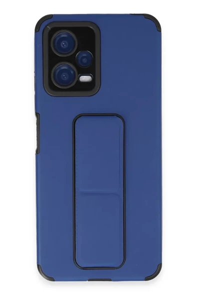 Newface Xiaomi Poco X5 5G Kılıf Mega Standlı Silikon - Mavi ürün görseli 1