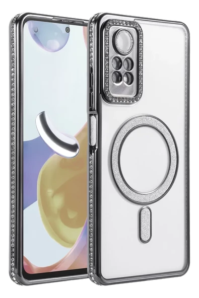 Newface Xiaomi Redmi Note 12 Pro 4G Joke Simli Magneticsafe Kılıf - Siyah ürün görseli 1