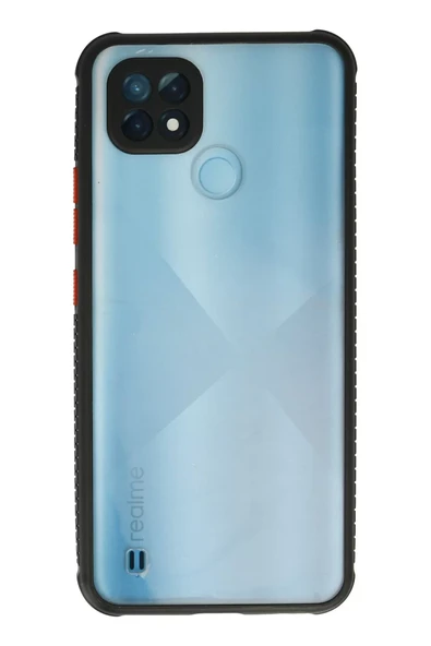 Newface Realme C21 Kılıf Miami Şeffaf Silikon - Siyah ürün görseli 1