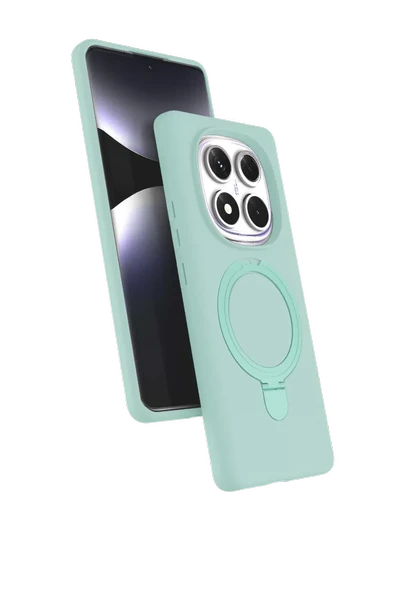 Newface Xiaomi Redmi Note 14 Pro 4G Regal Magsafe Standlı Kapak - Su Yeşili ürün görseli 1