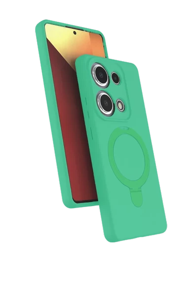 Newface Xiaomi Redmi Note 13 Pro 4G Regal Magsafe Standlı Kapak - Yeşil ürün görseli 1