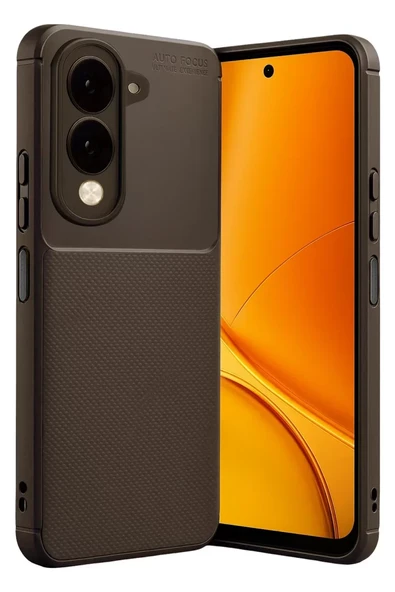 Newface Vivo Y29S Auto Focus Karbon Kapak - Kahverengi ürün görseli 1