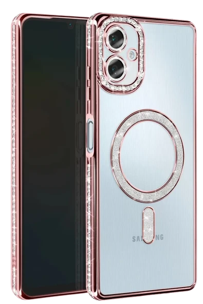 Newface Samsung Galaxy A06 Joke Simli Magneticsafe Kılıf - Pembe ürün görseli 1