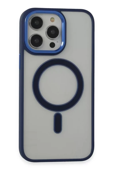 Newface Apple iPhone 15 Pro Max Kılıf Room Magneticsafe Silikon - Lacivert ürün görseli 1