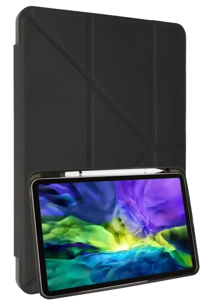 Newface Samsung Galaxy X910 Tab S9 Ultra 14.6 Kılıf Kalemlikli Mars Tablet Kılıfı - Koyu Gri ürün görseli 1