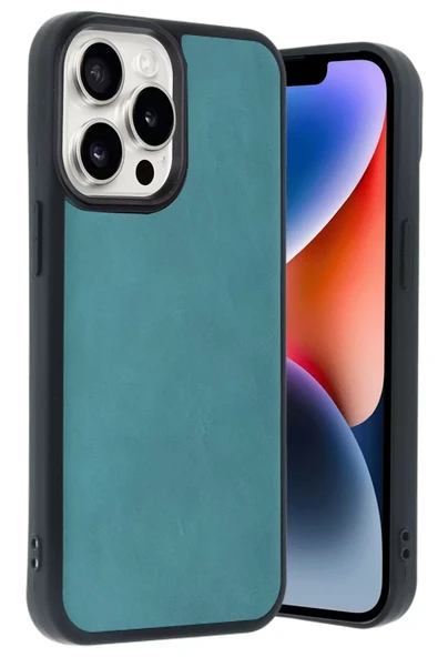 Newface Apple iPhone 14 Pro Max Kılıf Aras Deri Kapak - Açık Yeşil ürün görseli 1