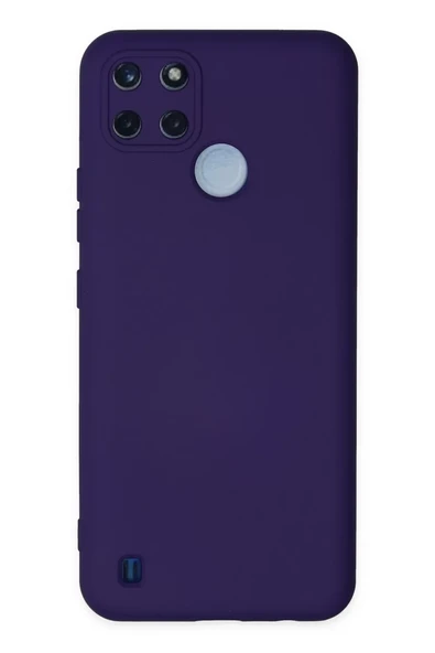Newface Realme C25Y Kılıf Nano içi Kadife Silikon - Mor ürün görseli 1