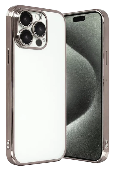 Newface Apple iPhone 15 Pro Max Razer Lensli Silikon - Titan Gri ürün görseli 1