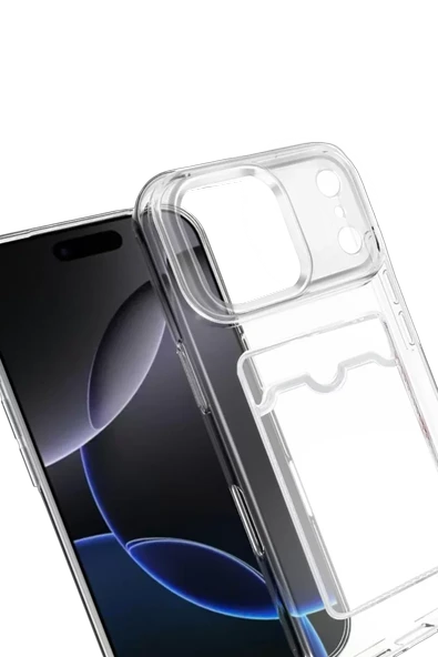 Newface Apple iPhone 17 Pro Kart Şeffaf Silikon - Şeffaf - Resim 2