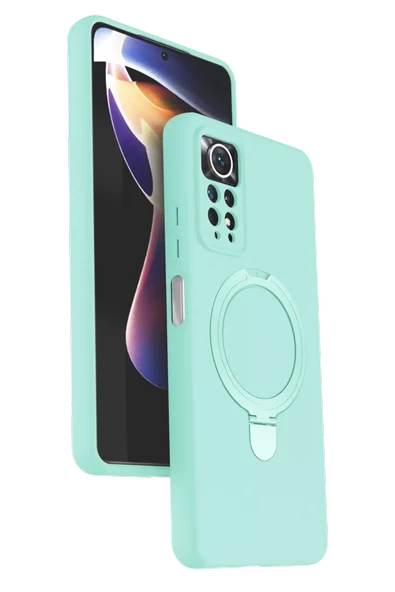 Newface Xiaomi Redmi Note 12 Pro 4G Regal Magsafe Standlı Kapak - Su Yeşili ürün görseli 1