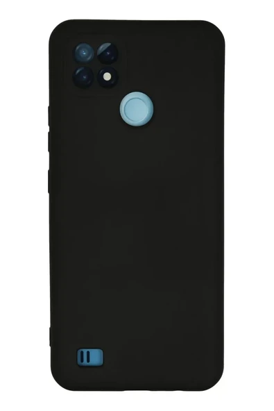 Newface Realme C21 Kılıf Nano içi Kadife Silikon - Siyah ürün görseli 1
