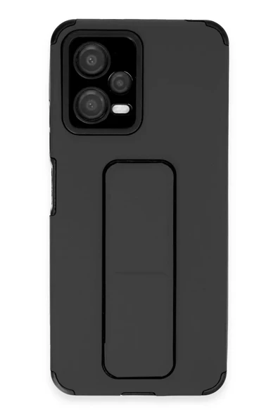 Newface Xiaomi Poco X5 5G Kılıf Mega Standlı Silikon - Siyah ürün görseli 1