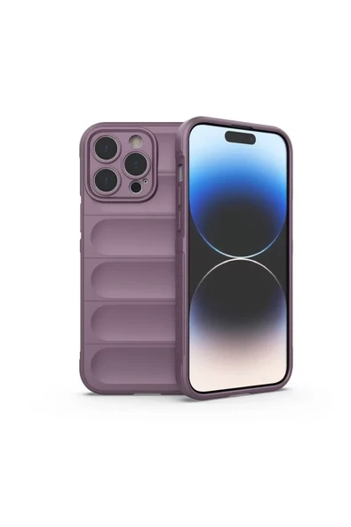 Newface Apple iPhone 15 Pro Max Kılıf Optimum Silikon - Mor ürün görseli 1