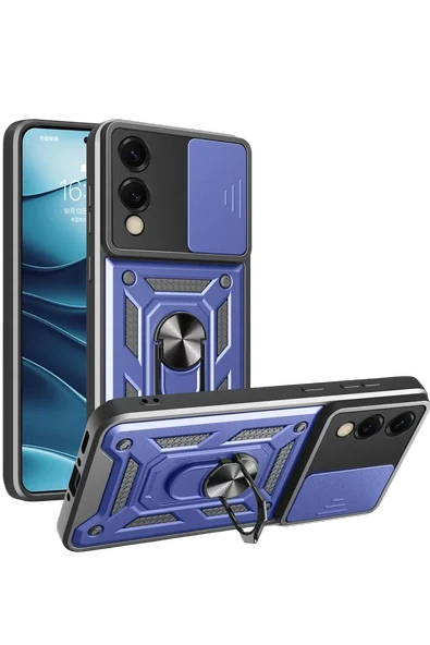 Newface Samsung Galaxy S25 Edge Pars Lens Yüzüklü Silikon - Lacivert ürün görseli 1