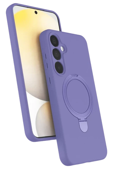 Newface Samsung Galaxy A35 5G Regal Magsafe Standlı Kapak - Lila ürün görseli 1