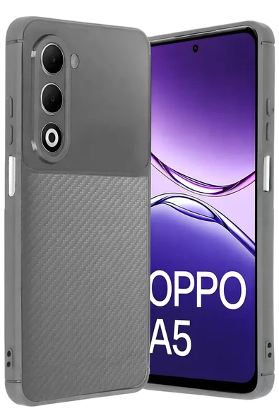 Newface Oppo A5 4G Auto Focus Karbon Kapak - Gri ürün görseli 1