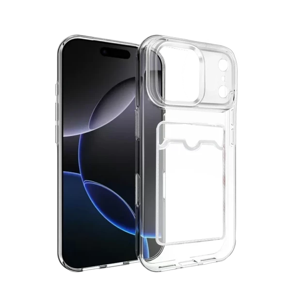 Newface Apple iPhone 17 Pro Kart Şeffaf Silikon - Şeffaf - Resim 3
