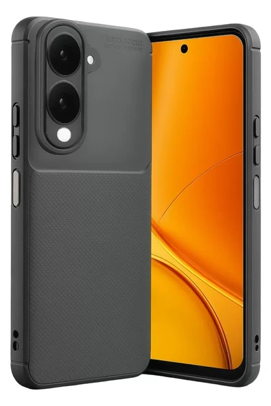 Newface Vivo Y29S Auto Focus Karbon Kapak - Gri ürün görseli 1