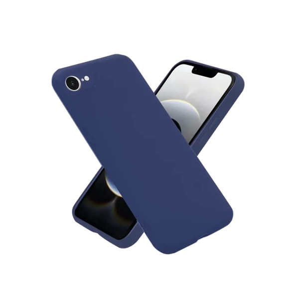 Newface Apple iPhone 16E Kılıf First Silikon - Lacivert - Resim 2