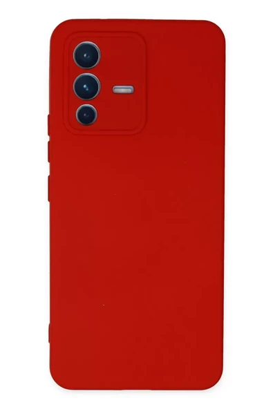 Newface Vivo V23 5G Kılıf Nano içi Kadife Silikon - Kırmızı ürün görseli 1