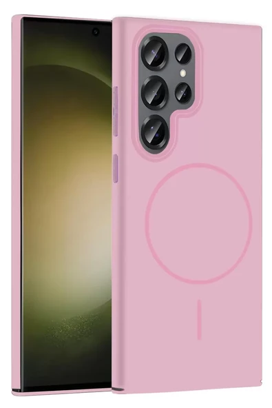 Joko Samsung Galaxy S23 Ultra Broş Magsafe Kapak - Pembe ürün görseli 1